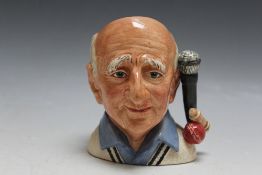 ROYAL DOULTON CHARACTER JUG - ORIGINAL SAMPLE - BRIAN JOHNSON, written in red pen to base 'Approved