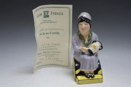 A KEVIN DAVIS LIMITED EDITION 'LITTLE CLARICE' CLARICE CLIFF TOBY JUG - BLUE COLOURWAY, number 1107