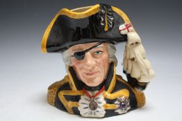 ROYAL DOULTON CHARACTER JUG - VICE-ADMIRAL LORD NELSON D6932, H 17.5 cmCondition Report: