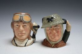 TWO ROYAL DOULTON CHARACTER JUGS - NATIONAL SERVICE EDITION, consisting of the Airman D6982 and the