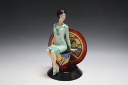A KEVIN FRANCIS LIMITED EDITION FIGURE 'YOUNG CLARICE CLIFF', number 483 of 900, H 25 cm