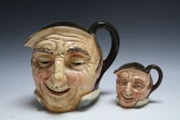 TWO ROYAL DOULTON CHARACTER JUGS - FARMER JOHN, consisting of medium and large, H 16.5 cmCon