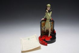 A KEVIN FRANCIS LIMITED EDITION FIGURE 'CLARICE CLIFF CENTRE STAGE, with certificate, number 238 of