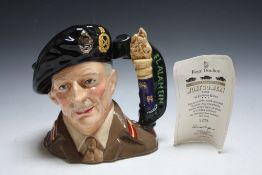 LIMITED EDITION ROYAL DOULTON CHARACTER JUG - MONTGOMERY D6908, number 2278 with certificate, H 18