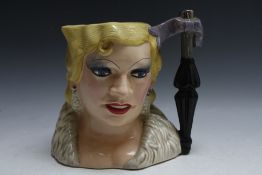 ROYAL DOULTON CHARACTER JUG - MAE WEST D6688, H 19 cm