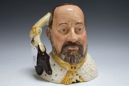 LIMITED EDITION ROYAL DOULTON CHARACTER JUG - KING EDWARD VII D7154, number 486, H 20 cm