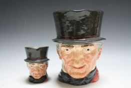 TWO ROYAL DOULTON CHARACTER JUGS - JOHN PEEL, consisting of medium and large, H 16.5 cmCondi