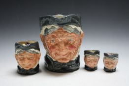 FOUR ROYAL DOULTON CHARACTER JUGS - GRANNY, consisting of two small D6520, medium D6384 and large D