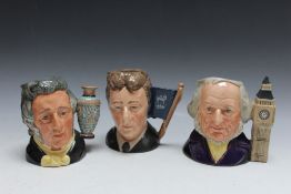 A SIGNED ROYAL DOULTON CHARACTER JUG - MICHAEL DOULTON D6808, together with collectors club edition