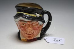 RARE ROYAL DOULTON TRIAL CHARACTER JUG - TONY WELLER, consisting of medium sized jug stamped trial
