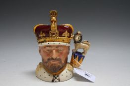ROYAL DOULTON CHARACTER JUG - KING EDWARD VII D6923, a limited edition piece but no printed number,