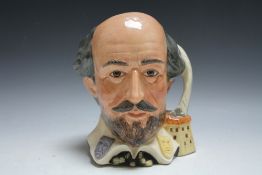 ROYAL DOULTON CHARACTER JUG - THE SHAKESPEAREAN COLLECTION WILLIAM SHAKESPEARE D6689, H 20.5 cm