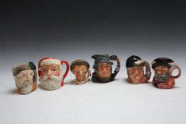 SIX ASSORTED MEDIUM ROYAL DOULTON CHARACTER JUGS, consisting of Santa Claus, Robinson Crusoe, Jarge