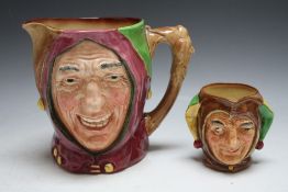 TWO ROYAL DOULTON CHARACTER JUGS - TOUCHSTONE, consisting of small and large, H 15.5 cmCondi