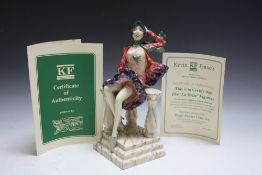 A KEVIN DAVIS 'LA BRISE' FIGURE, with certificate,, H 26 cm
