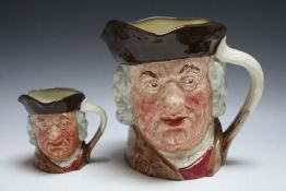 TWO ROYAL DOULTON CHARACTER JUGS - SAM JOHNSON, consisting of medium and large, H 16 cmCond