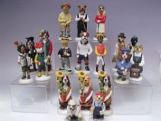 A COLLECTION OF UNBOXED ROBERT HARROP DOG FIGURES, to include various sporting themed figures, yell