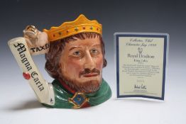 LIMITED EDITION ROYAL DOULTON CHARACTER JUG -KING JOHN D7125, number 887, H 18.5 cm