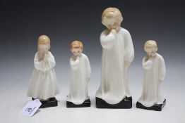 FOUR ROYAL DOULTON FIGURES CONSISTING OF DARLING HN1319, two small versions of Darling HN1985 and
