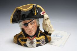 ROYAL DOULTON CHARACTER JUG - VICE-ADMIRAL LORD NELSON D6932, H 17.5 cm