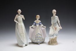 THREE ROYAL DOULTON REFLECTIONS FIGURES CONSISTING OF DEBUT, Rose Arbour and Encore, H 26.265 cm