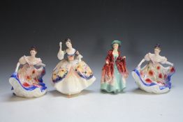 FOUR ROYAL DOULTON FIGURES CONSISTING OF TWO LYNNE HN3740, Christine and MargaretCondition R
