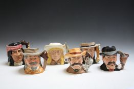 SIX ROYAL DOULTON CHARACTER JUGS - THE WILD WEST COLLECTION, consisting of Wyatt Earp D6711, Wild