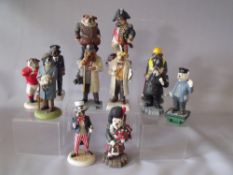 TWELVE BOXED ROBERT HARROP DOG FIGURES, to include bloodhound newshound, Dr Dogood, Sir Francis Dra