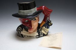 ROYAL DOULTON CHARACTER JUG - THE PHANTOM OF THE OPERA D7017, limited edition number 111, H 19 cm,
