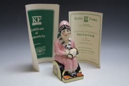A KEVIN FRANCIS LIMITED EDITION 'LITTLE CLARICE' CLARICE CLIFF TOBY JUG, number 322 of 2500, H 16.