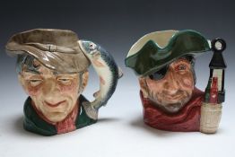TWO ROYAL DOULTON CHARACTER JUGS - THE SMUGGLER D6616 AND THE POACHER D6429, H 17.5 cmCondit