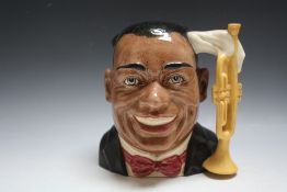 ROYAL DOULTON CHARACTER JUG - LOUIS ARMSTRONG D6707, H 19.5 cm