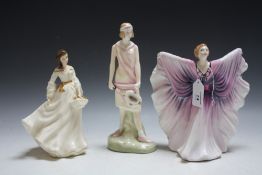 ROYAL DOULTON FIGURE EMILY HN3808, together with 'Spring Morning', H 19.5 cm and Isadora A/F