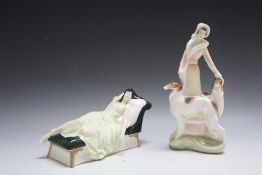 ROYAL DOULTON FIGURE DAISY HN3804, together with Sleeping Beauty HN3079, W 20.5 cm