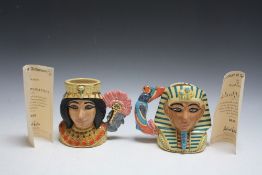 TWO LIMITED EDITION ROYAL DOULTON CHARACTER JUGS - ANKHESENAMUN D7128 AND TUTANKHAMUN D7127, number