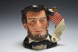 LIMITED EDITION ROYAL DOULTON CHARACTER JUG - ABRAHAM LINCOLN D6936, number 1890, H 18 cm