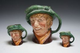 THE GRADUATING ROYAL DOULTON CHARACTER JUGS - PEARLY GIRL ARRIET, consisting of small, medium and