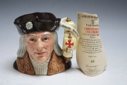LIMITED EDITION COLLECTORS CLUB ROYAL DOULTON CHARACTER JUG - CHRISTOPHER COLUMBUS D6911, number 40