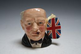 RARE ROYAL DOULTON CHARACTER JUG - WINSTON CHURCHILL 'NOT PRODUCED FOR SALE', stamped to base 'prop