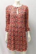 ZANDIG & VOLTAIRE, a ladies red patterned dress, size small