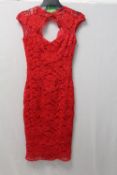 JESSICA WRIGHT, a ladies red lace dress, size 10