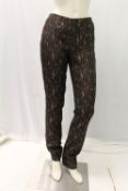 NICOLE COSTE, a pair of ladies trousers, brown / black, size 8