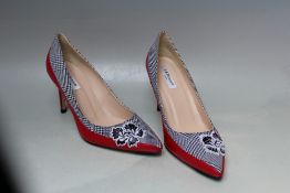 A PAIR OF L.K. BENNETT PATTERNED COURT SHOES, size EU 41