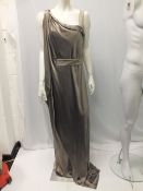 AMANDA WAKELEY, long classic style bronze dress, size 14