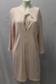 SANDRO PARIS, a ladies mid sleeve dress in nude, size small S/DCondition Report:Small slight mark