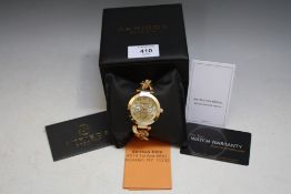 A BOXED AKRIBOS XXIV WRIST WATCH, DIA 4.5 CM