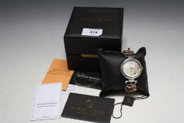 A BOXED AKRIBOS XXIV WRIST WATCH, DIA 4.5 CM