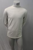 WOLF & BADGER, a mens white top with detail, size small