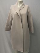 MAXMARA, a ladies cream wool edge to edge jacket, size small