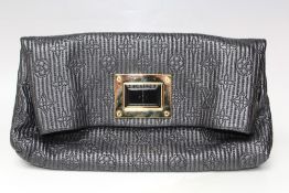 A LOUIS VUITTON CALFSKIN MONOGRAM ALTAIR CLUTCH BAG, with a black and gold-tone twist lock, dust